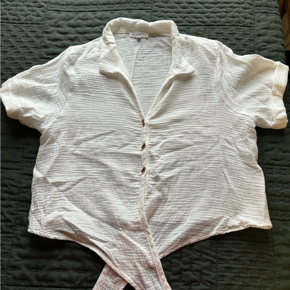 White Button-Up Blouse